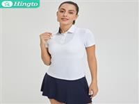 Трикотажная Ткань Hingto,Обычная Униформа,Женские Футболки-поло С Коротким Рукавом,Впитывающие Влагу